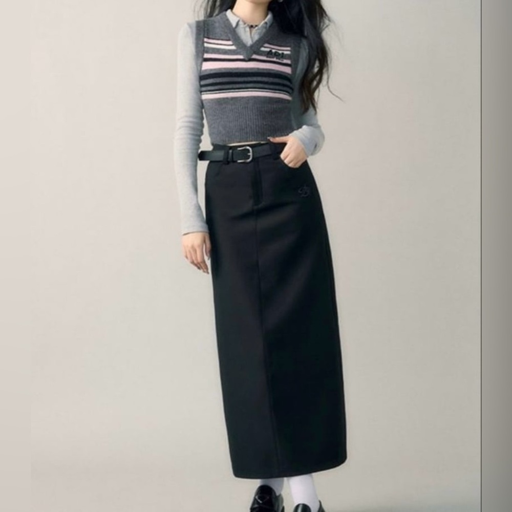 Elegant Black Maxi Skirt